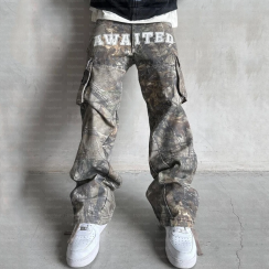 2 Prs Woven Pocket Jogger Hunting Camouflage Camo Cargo Pants