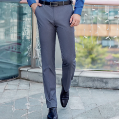 15 Prs Textured Elastic Serge Straight Business Suit Pants