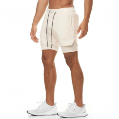 2 Prs Athletic 2 in 1 Running Quick Dry Loose Workout Gym Track Shorts